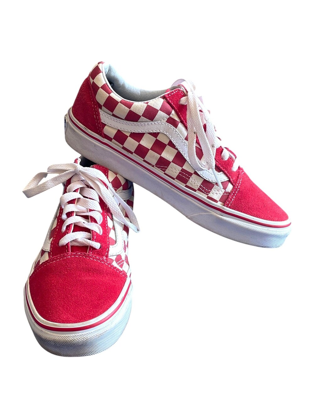 Vans Old Skool Sneakers Red White Men's 5.5 Women's 7 No Box